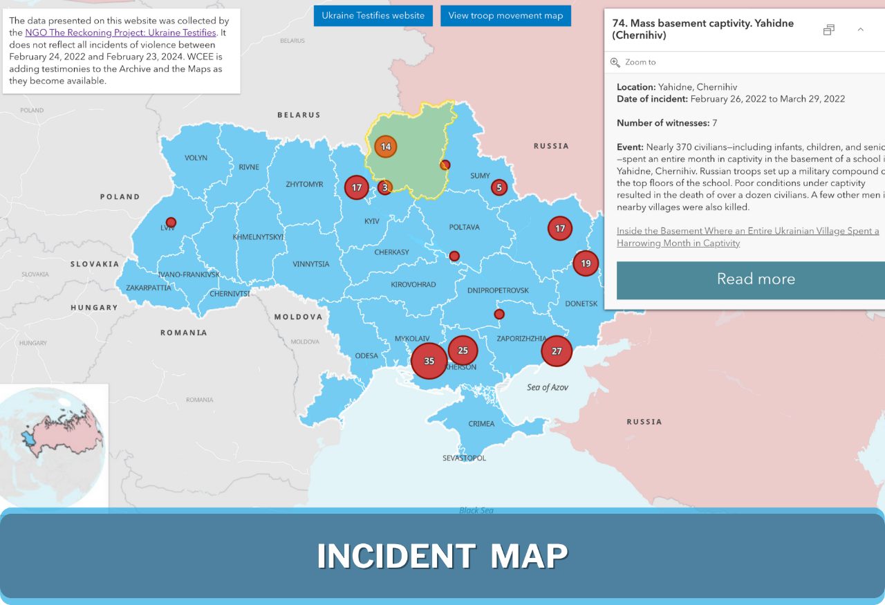 Incident Map with captions